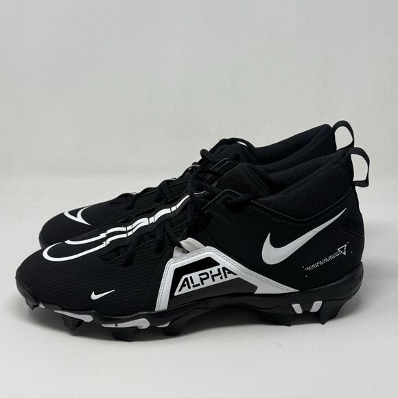 Nike Alpha Menace 3 Shark Football Cleats Shoes Mens 13 W Wide Black CV0584-010 main image 15